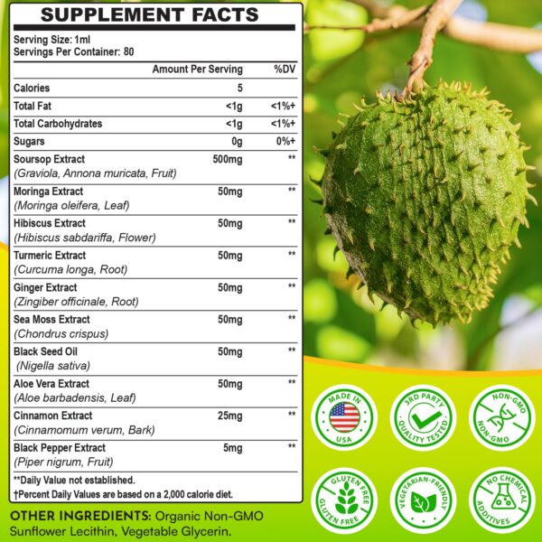 Contenido de Soursop Bitters líquido Selicheal