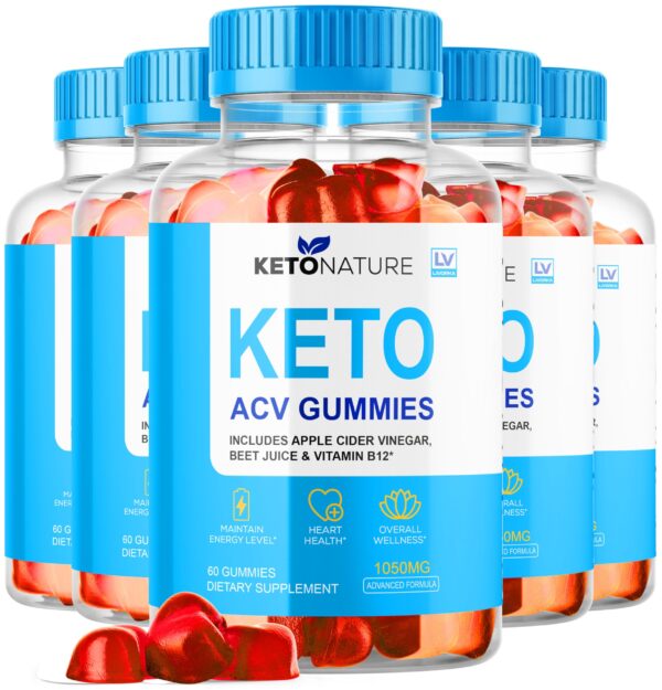 Paquete de gomitas Keto Nature ACV 5 frascos