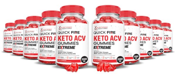 Paquete 10 Quick Fire Keto ACV gomitas extreme 2000mg