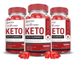 Paquete de gominolas Trim Tummy Keto ACV 1000mg bote triple
