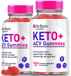 Elite Burn Keto ACV gomitas 2 pack 1000mg vinagre sidra manzana
