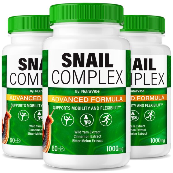 Frasco Snail Complex cápsulas para soporte articular movilidad