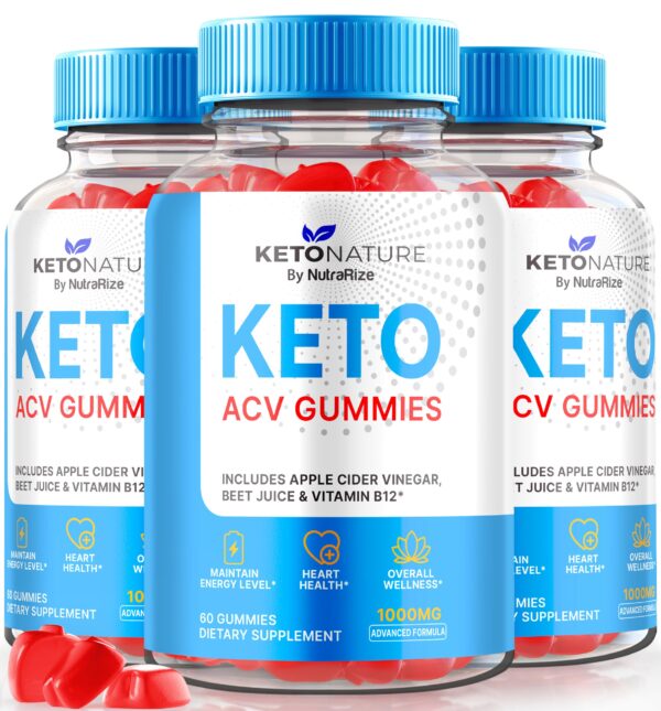 Paquete 3 gomitas Keto Nature ACV vinagre sidra manzana