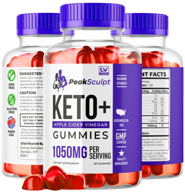 Suplemento de keto gomitas Peak Sculpt con vinagre de sidra