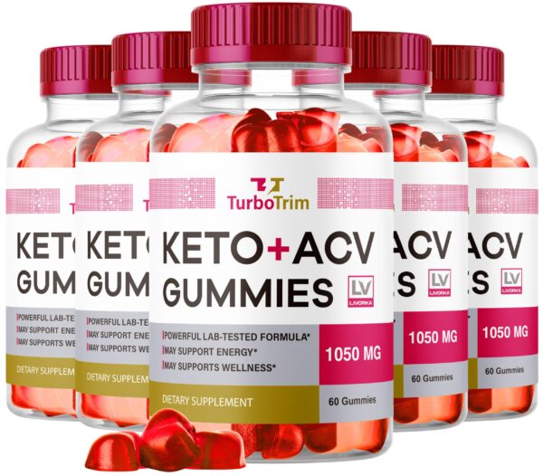 Paquete de 5 Turbo Trim Gomitas Keto ACV para pérdida de peso