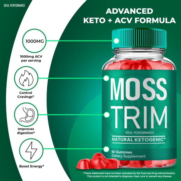 Gomitas Moss Trim Keto ACV para energía y salud metabólica