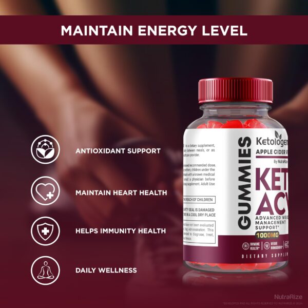 Presentación Ketologenic Keto ACV Gummies NutraRize 5 pack