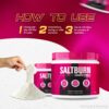 Version 1.0.0 NutraVibe Salt Burn Powder detalle de etiqueta
