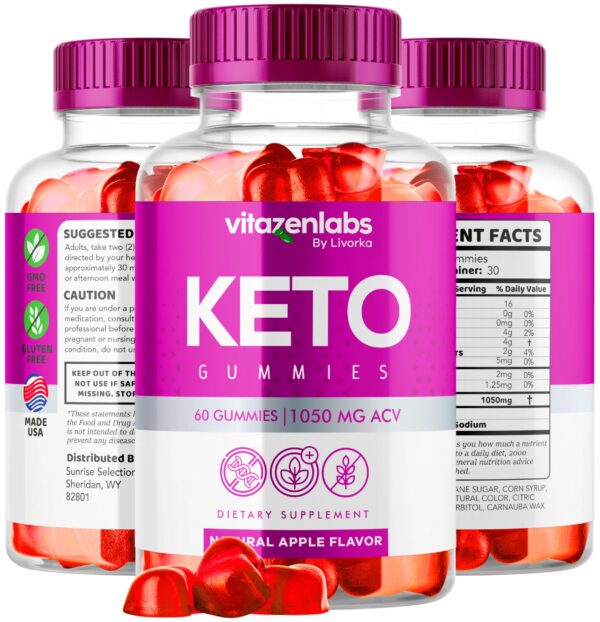 Envase Vitazen ACV Gomitas para dieta keto y energía