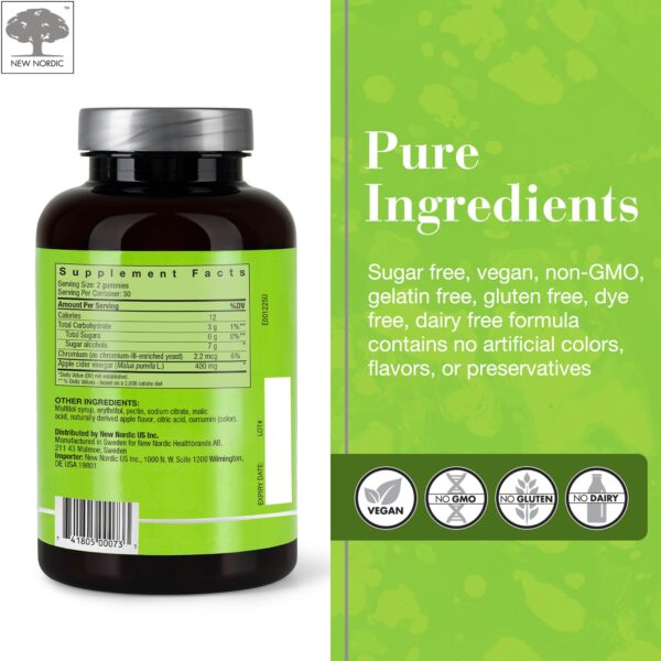 Detalle de ingredientes de las gomitas ACV