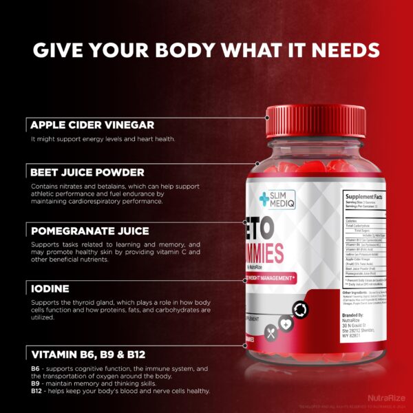 Slim Mediq Keto gomitas para estilo de vida saludable y control de peso