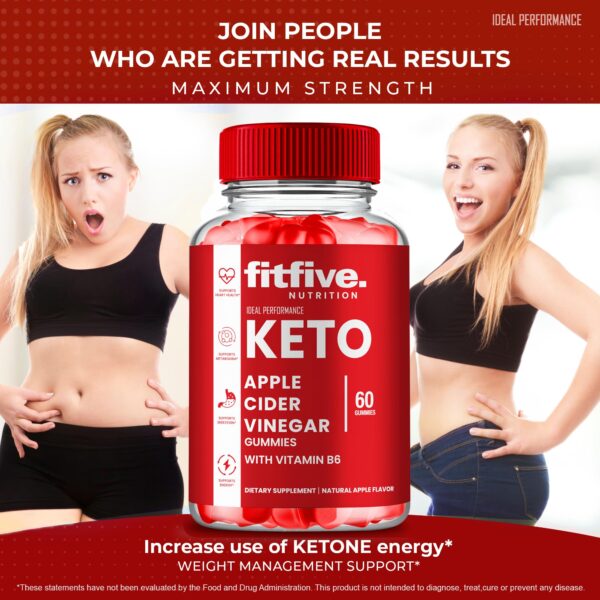 Gomas FitFIve ACV Keto con ingredientes naturales para bienestar