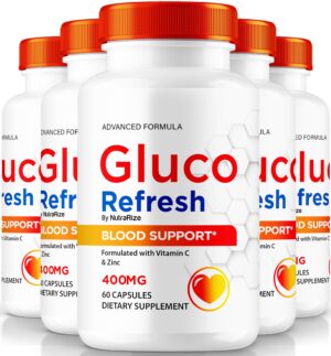 Cápsulas Gluco Refresh NutraRize paquete de 5 para salud y detox