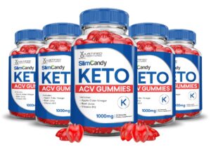 Gomitas Slim Candy Keto ACV paquete cinco envase frontal