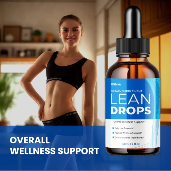 Botella suplemento Lean Drops fórmula limpia hecha en USA