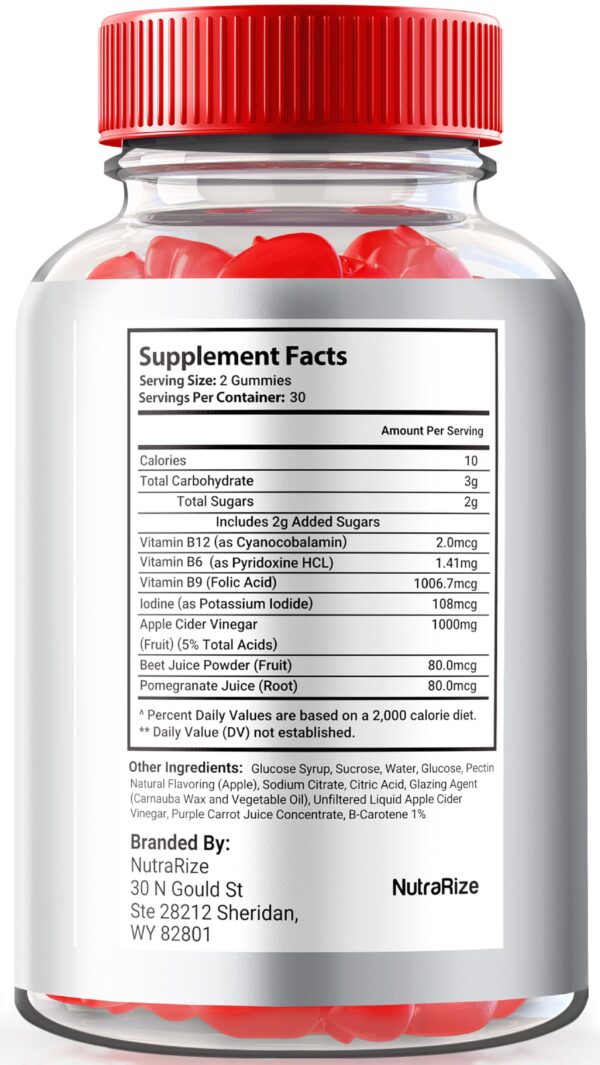 Etiqueta Total Life Keto ACV Gomitas