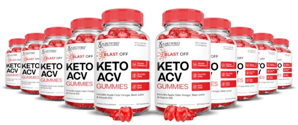 Pack 10 gomitas Blast Off Keto ACV 1000mg vinagre sidra manzana salud