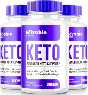 MicroBio Keto ACV cápsulas paquete de 3 vista frontal