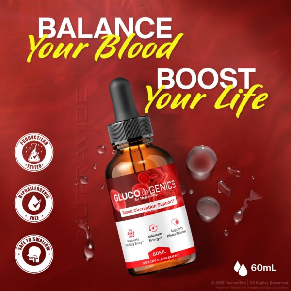 Bebida gotas GlucoGenics fórmula diaria