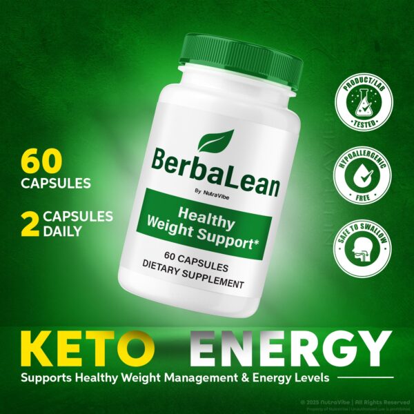 Cápsulas BerbaLean ordenadas en la caja