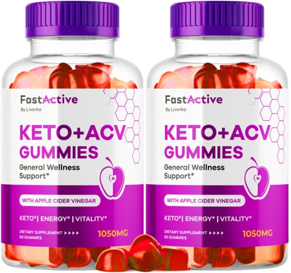 Fast Active Keto ACV gomitas paquete de 2 botellas 120 unidades