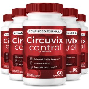 Paquete de 5 Circuvix Control NutraVibe con 300 cápsulas de suplemento