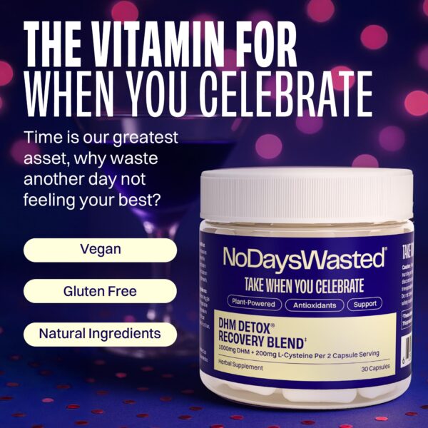 Cápsulas No Days Wasted DHM Detox para recuperación
