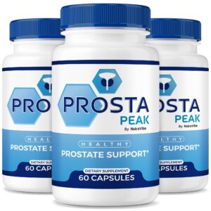 Frente del empaque NutraVibe Prosta Peak 180 cápsulas para salud próstata