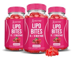 Paquete 3 Lipo Bites ACV Extreme 2000mg gomitas veganas