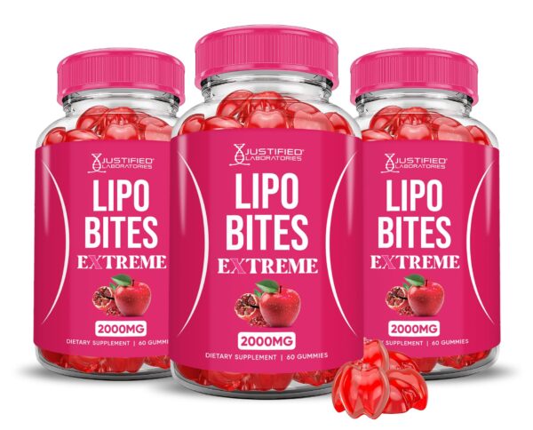 Paquete 3 Lipo Bites ACV Extreme 2000mg gomitas veganas