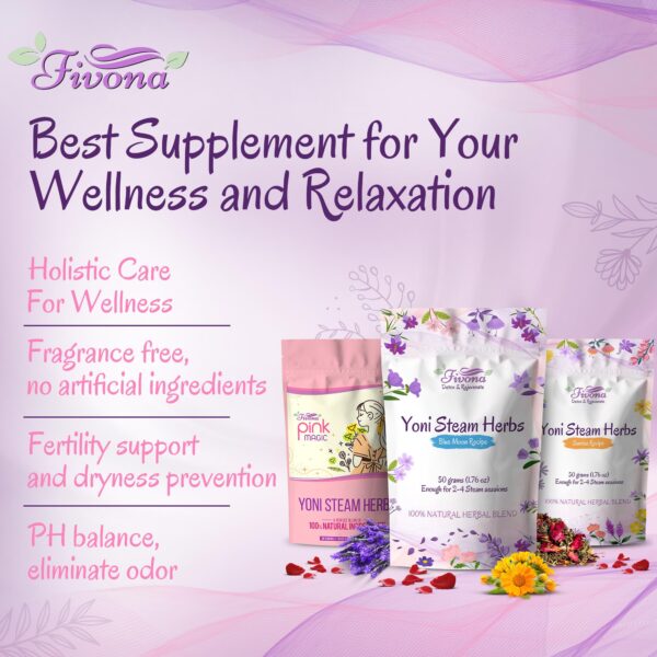 Hierbas naturales para vapor Yoni cuidado femenino revitalizante