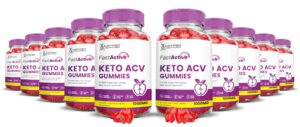 Paquete de 10 gomitas Fast Active Keto ACV sabor manzana y granada