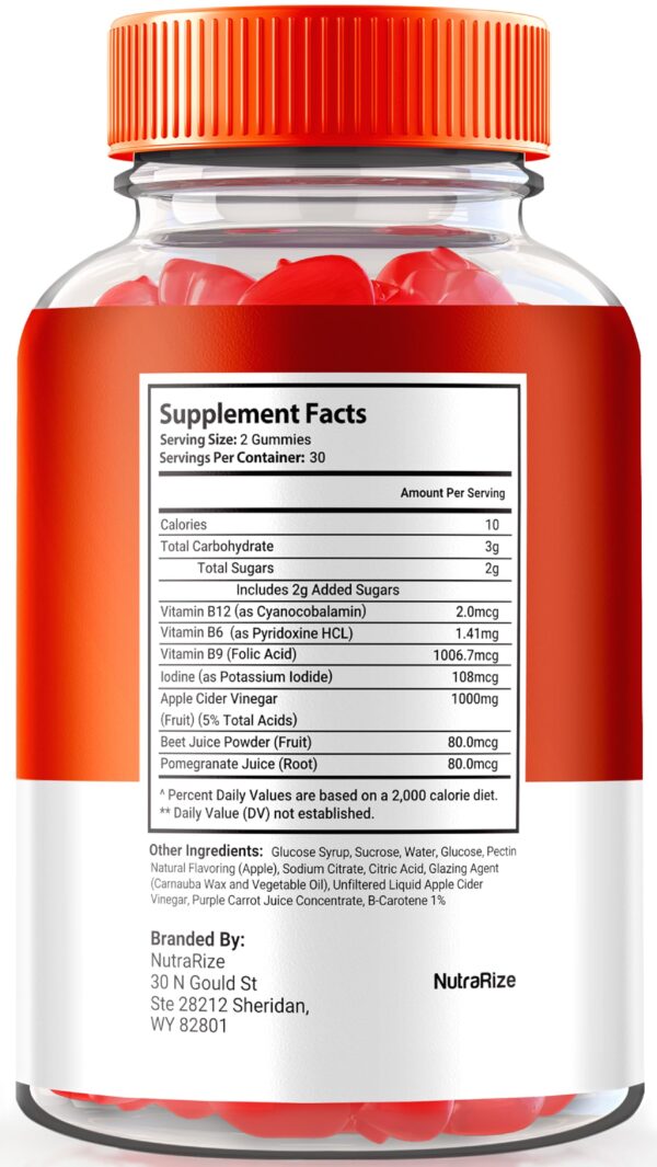 Paquete de gomitas Slimm ACV para apoyo cetogénico