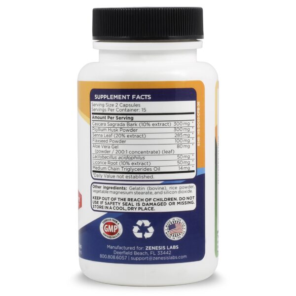 Zenesis Labs detox cápsulas dentro del envase