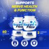 NutraVibe Nerve Flow, botellas de suplemento de nervios.