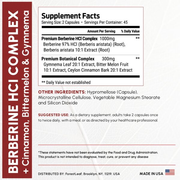 ForestLeaf Berberina NAD+ cápsulas