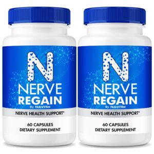 Frasco de cápsulas Nerve Regain suplemento para salud nerviosa total