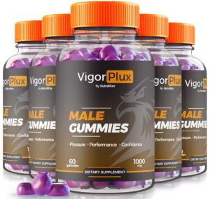 paquete cinco gummies vigorplux nutrarize para hombres