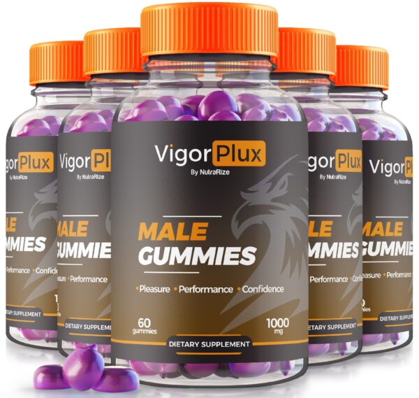 paquete cinco gummies vigorplux nutrarize para hombres