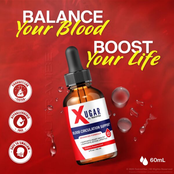 Frasco gotas líquidas Xugar para salud circulatoria