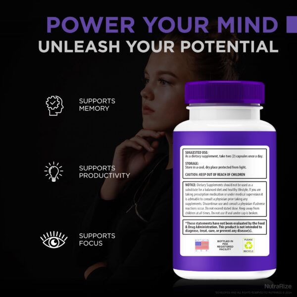 Cápsulas NiteHush Pro fórmula avanzada para rendimiento mental