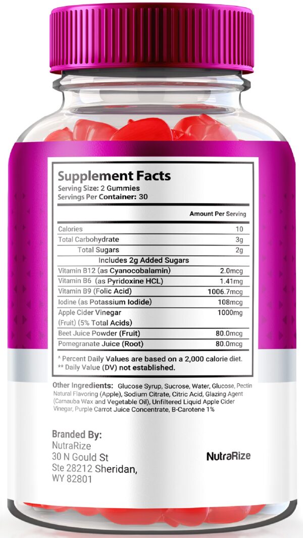 Gomas naturales Keto Vitazenlabs para apoyo de salud