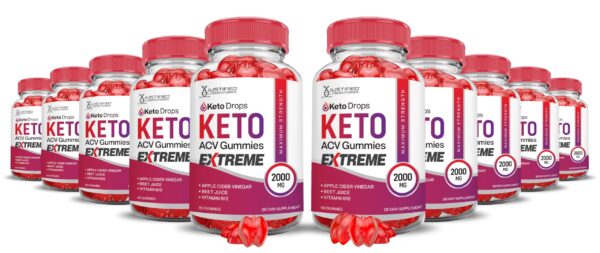 Paquete 10 keto drops keto ACV Gummies 2000mg Justified Laboratories