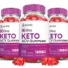 Bliss Keto ACV Gummies paquete 3 180 gomitas veganas sabor natural