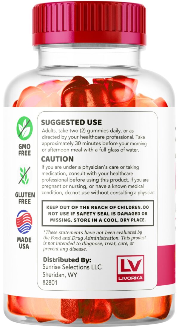 LIVORKA gomitas keto vinagre de sidra manzana 120 cuenta