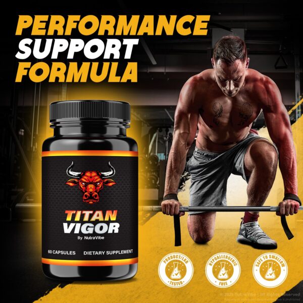 NutraVibe Titan Vigor caja y etiqueta
