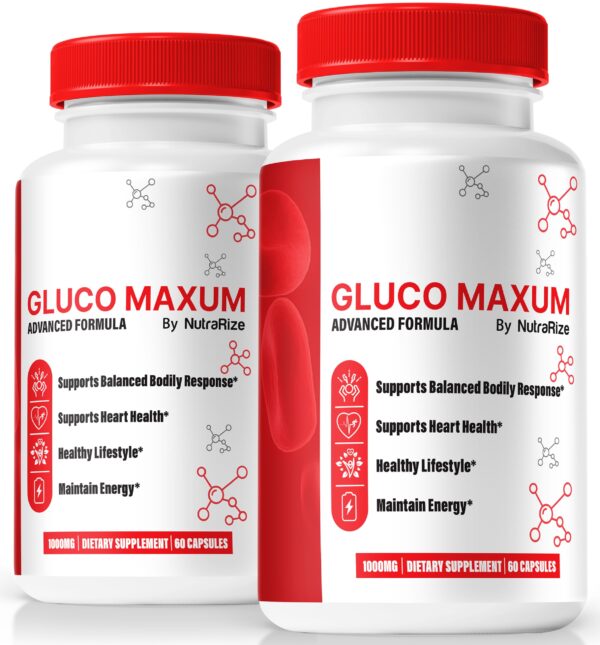 Cápsulas Gluco Maxum paquete 2 para equilibrio y bienestar