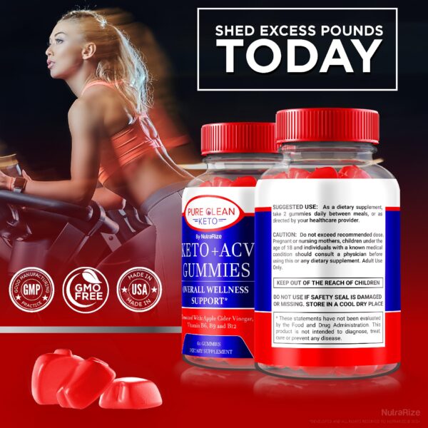 Gomitas Keto Pure Clean embalaje reverso con información