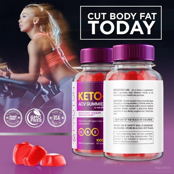 Complemento keto premium NutraRize Proton Keto ACV gomitas