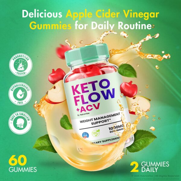 Gomas fáciles de masticar Keto Flow ACV 180 unidades